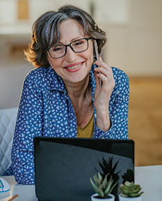 Older lady on laptop