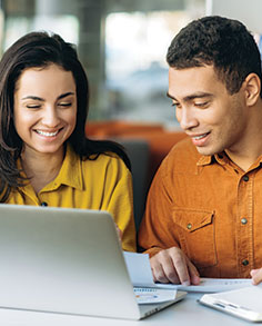 Couple on laptop